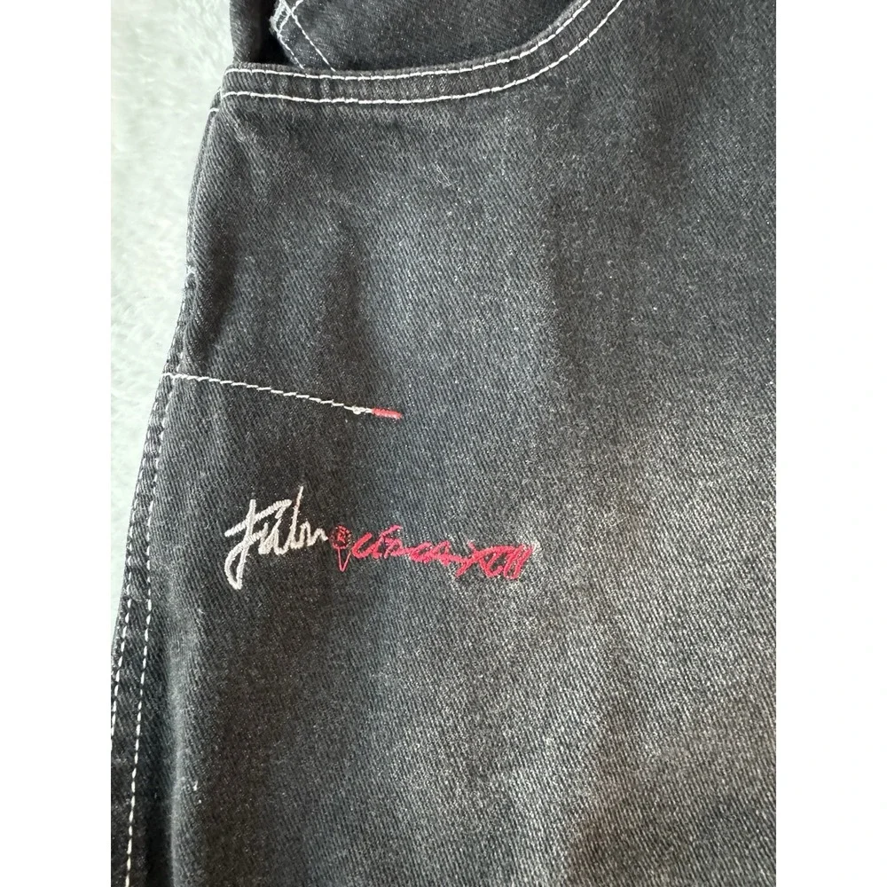 Vintage FUBU Collection Jeans Mens **42** Black Denim Baggy Carpenter‎ Hip Hop